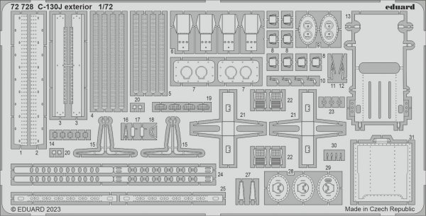 Eduard 72728 C-130J exterior ZVEZDA 1/72