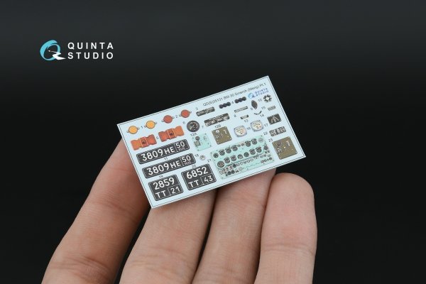 Quinta Studio QDS-35131 BM-30 Smerch 3D-Printed &amp; coloured Interior on decal paper (Meng) (Small version) 1/35