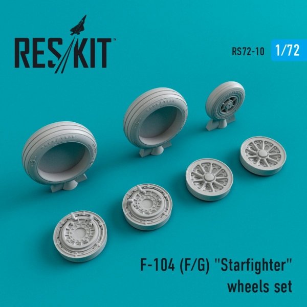 RESKIT RS72-0010 F-104 (F,G) &quot;STARFIGHTER&quot; WHEELS SET 1/72