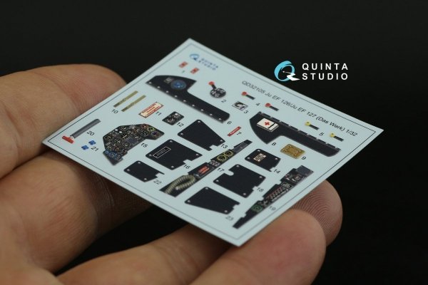 Quinta Studio QD32105 Ju EF 126/EF 127 3D-Printed &amp; coloured Interior on decal paper (Das Werk) 1/32