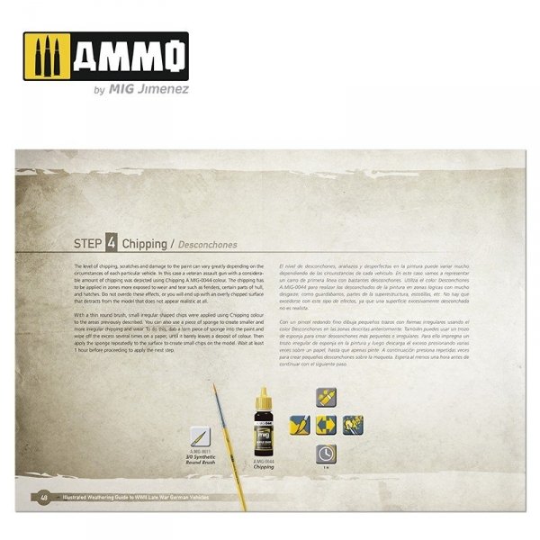 AMMO of Mig Jimenez 6015 ILLUSTRATED GUIDE OF WWII LATE GERMAN VEHICLES (English, Spanish)