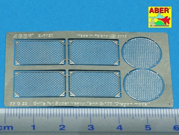 Aber 35G22 Grilles for german super heavy tank E-100 (1:35)