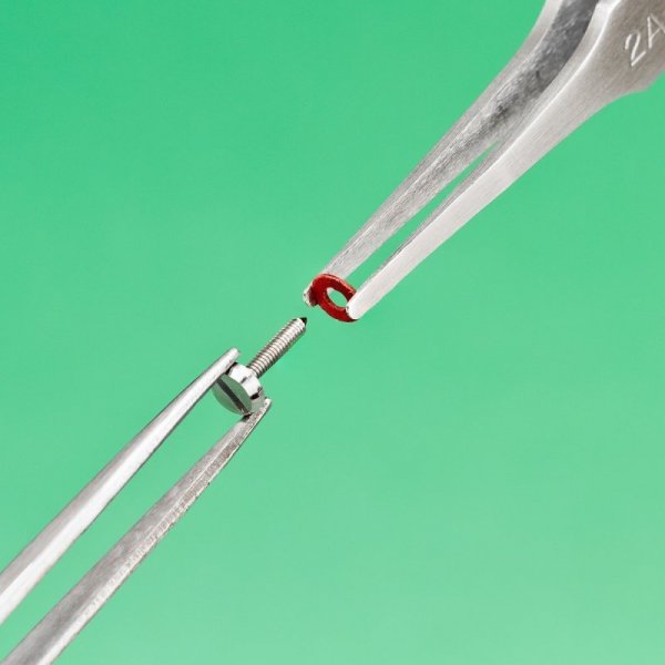 Modelcraft PTW2185-2A Flat Rounded Stainless Steel Tweezers (120mm)
