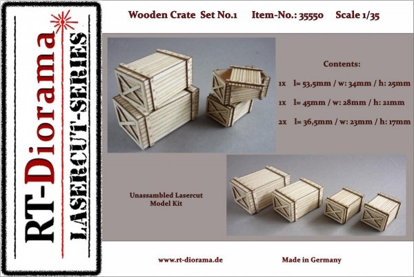 RT-Diorama 35550 Wooden Crate Set No.1 1/35