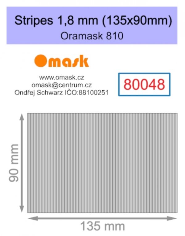 Omask 80048 Stripes 1,8 mm (135x90mm) Oramask foil