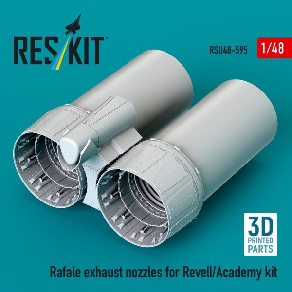 RESKIT RSU48-0595 Rafale exhaust nozzles for Revell/Academy kit (3D Printed) (1/48)