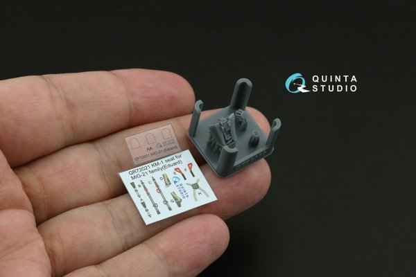 Quinta Studio QD+72259 MiG-21MF (Gorkiy plant) 3D-Printed &amp; coloured Interior on decal paper (Eduard) (with 3D-printed resin parts) 1/72