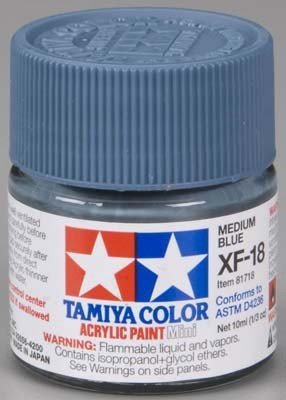 Tamiya XF18 Medium Blue (81718) Acrylic paint 10ml