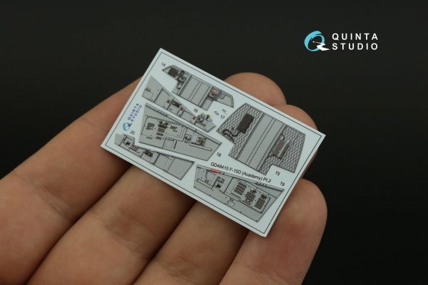 Quinta Studio QD48415 F-15D 3D-Printed coloured Interior on decal paper (Academy) 1/48