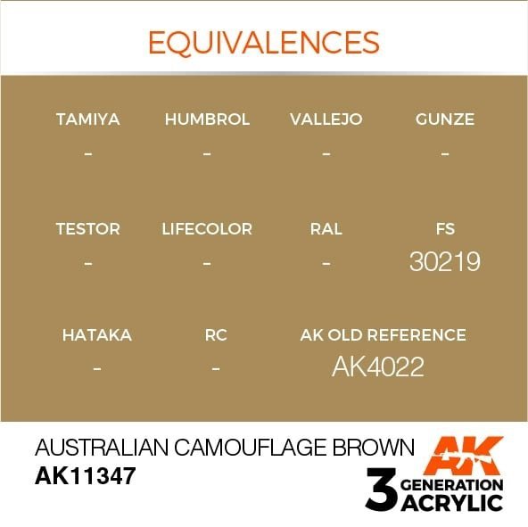 AK Interactive AK11347 Australian Camouflage Brown 17ml