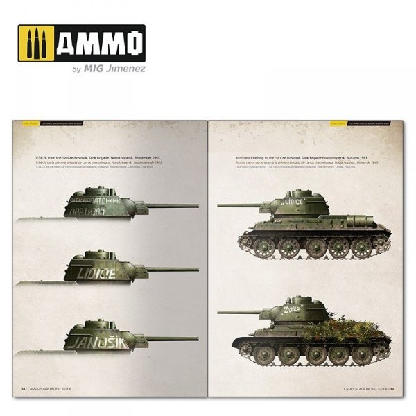 AMMO of Mig Jimenez 6145 T-34 Colors. T-34 Tank Camouflage Patterns in WWII (Multilingual)