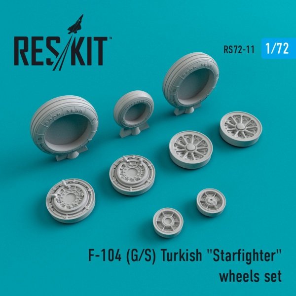 RESKIT RS72-0011 F-104 (G,S) TURKISH &quot;STARFIGHTER&quot; WHEELS SET 1/72
