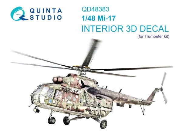 Quinta Studio QD48383 Mi-17 3D-Printed &amp; coloured Interior on decal paper (Trumpeter) 1/48