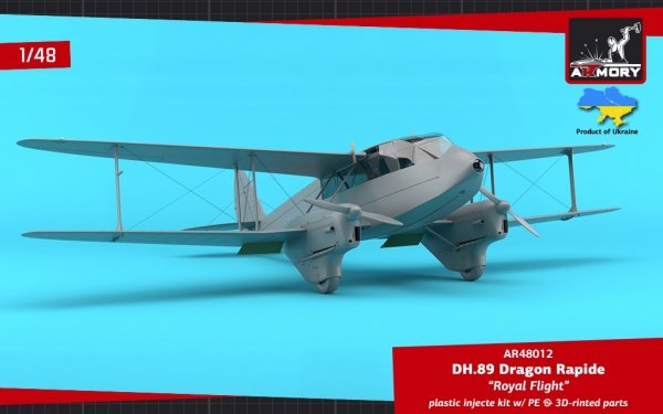Armory Models 48012 DH.89 Dragon Rapide, Short-Haul Airliner – “Royal Flight” 1/48