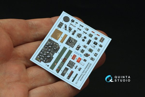 Quinta Studio QD32197 P-47D Thunderbolt Bubbletop Early 3D-Printed coloured Interior on decal paper (Hasegawa) 1/32