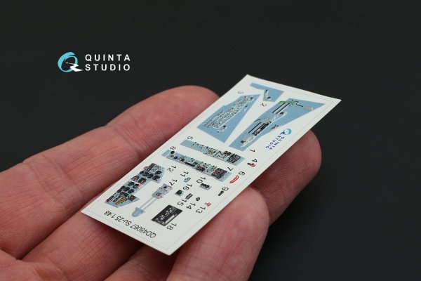 Quinta Studio QD48067 Su-25 3D-Printed &amp; coloured Interior on decal paper (for KP kit) 1/48
