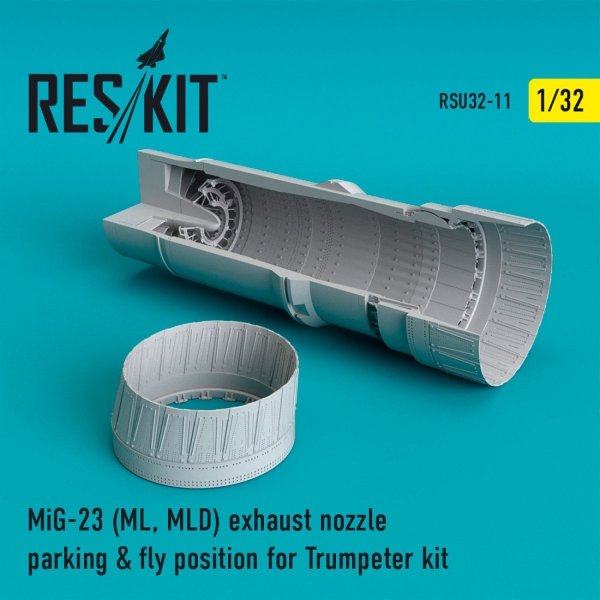 RESKIT RSU32-0011 MIG-23 (ML, MLD) EXHAUST NOZZLE PARKING &amp; FLY POSITION FOR TRUMPETER KIT 1/32