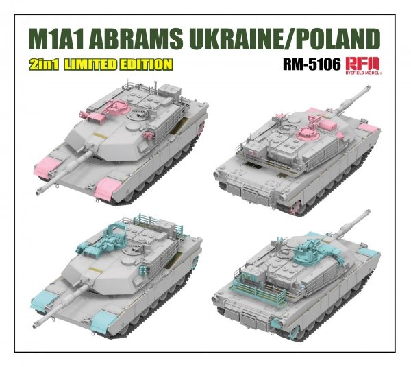 Rye Field Model 5106 M1A1 Abrams Ukraine/Poland -  2in1 Limited Edition 1/35