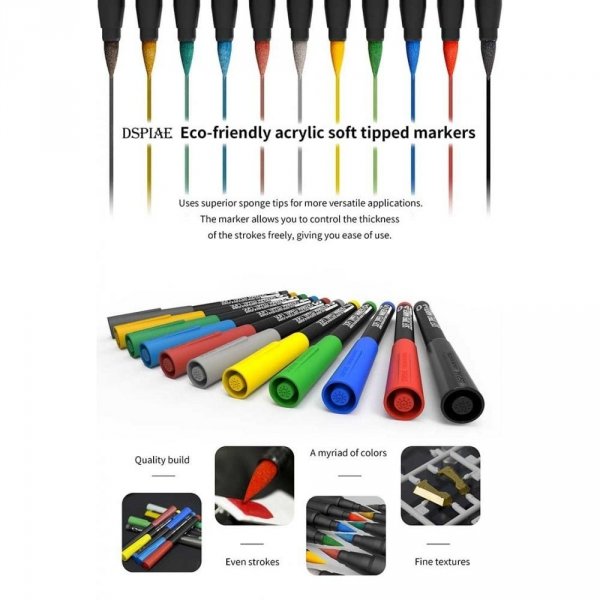 DSPIAE MK-05 Mecha Blue Soft Tipped Marker Pen