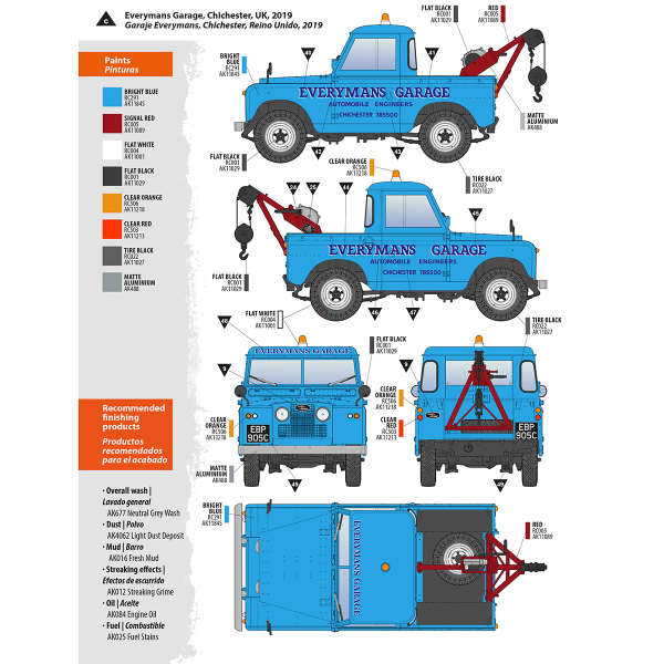 AK Interactive AK35014 LAND ROVER 88 SERIES IIA CRANE-TOW TRUCK 1/35