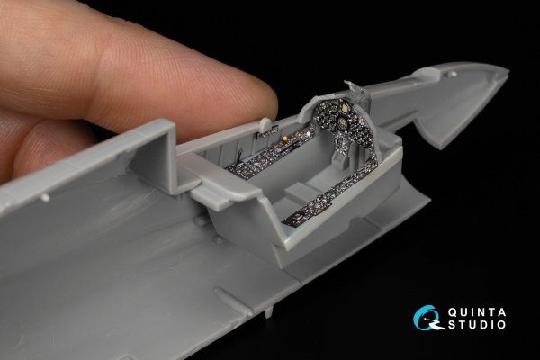 Quinta Studio QD48650 F-8E Crusader 3D-Printed &amp; coloured Interior on decal paper (Hasegawa/Hobby 2000) 1/48