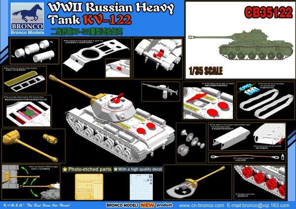 Bronco CB35122 WWII Russian Heavy Tank KV-122 1/35
