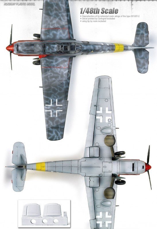 Academy 12225 MESSERSCHMITT Bf109T-2 (1:48)