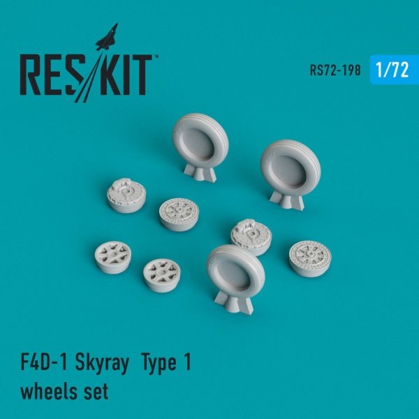 RESKIT RS72-0198 F4D-1 &quot;SKYRAY&quot; TYPE 1 WHEELS SET 1/72