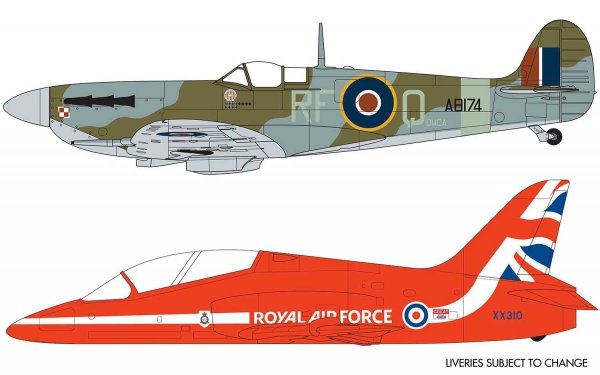 Airfix 50187 Supermarine Spitfire &amp; RAF Red Arrows Hawk - Gift Set 1/72