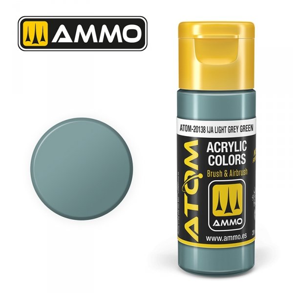 AMMO of Mig Jimenez 20138 ATOM COLOR IJA Light Grey Green 20ml