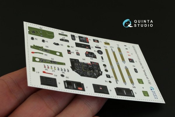 Quinta Studio QD32004 P-51D (Late) 3D-Printed &amp; coloured Interior on decal paper (for Tamiya kit) 1/32