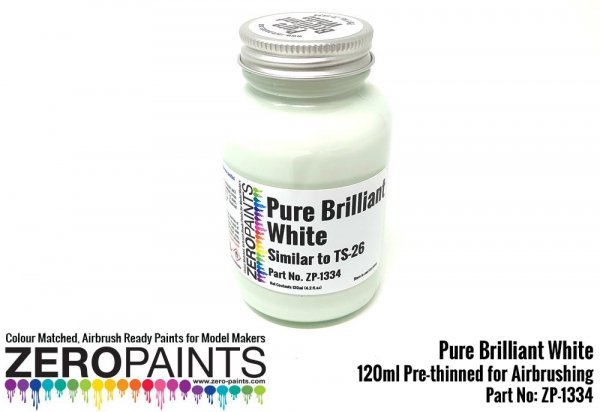Zero Paints ZP-1334 Pure Brilliant White Paint (Similar to TS26) 100ml