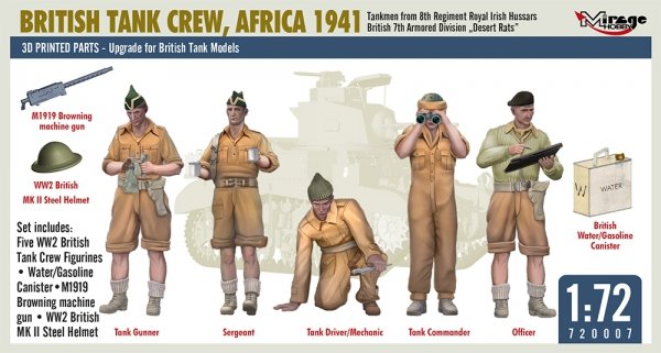 Mirage Hobby 720007 British Tank Crew, Africa 1941 1/72