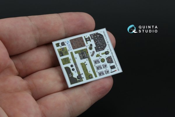 Quinta Studio QD48472 A-36 3D-Printed coloured Interior on decal paper (Accurate Miniatures/Italeri) 1/48