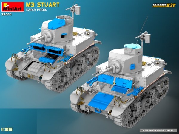 MiniArt 35404 M3 STUART EARLY PROD. INTERIOR KIT 1/35