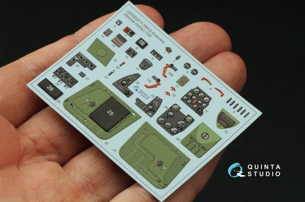 Quinta Studio QD32225 P-39N/Q Airacobra interior 3D-Printed coloured Interior on decal paper (Special Hobby) 1/32