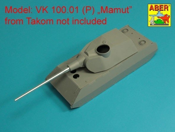 Aber 35L-327 Barrel 128mm PaK 44 L/55 for Vk 100.01(P) MAMMUT / Lufa 128mm PaK 44 L/55 do Vk 100.01(P) MAMMUT 1/35
