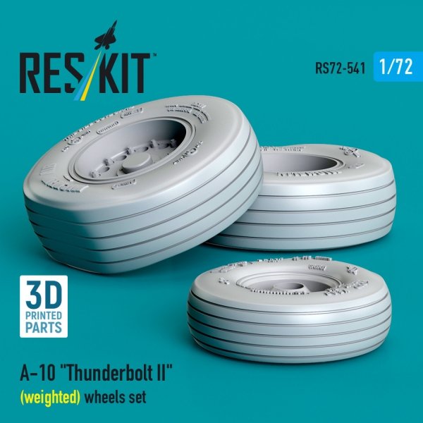 RESKIT RS72-0541 A-10 "Thunderbolt II" (weighted) wheels set (3D Printed) (1/72)