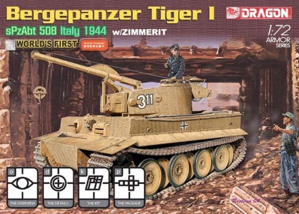 Dragon 7210 Demolition Tiger w/Zimmerit (1:72)
