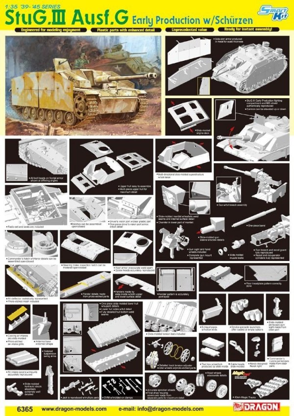 Dragon 6365 StuG III Ausf.G Early Production w/Schurzen (1:35)
