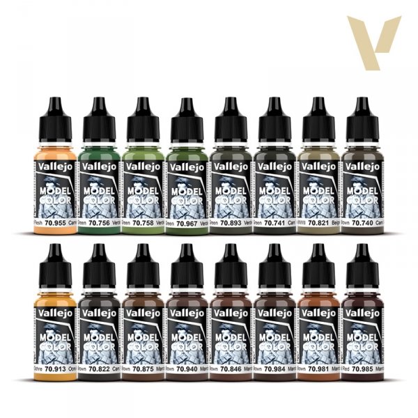 Vallejo 70261 German Camouflage Uniforms WWII - Model Color Set 16x18ml 