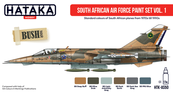 Hataka Hobby HTK-AS50 South African Air Force vol. 1 (6x17ml)