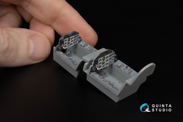 Quinta Studio QD+48602 L-39C 3D-Printed &amp; coloured Interior on decal paper ( Trumpeter )( with 3D-printed resin parts ) 1/48