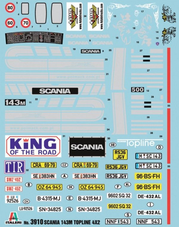 Italeri 3910 SCANIA 143M TOPLINE 4x2 1/24