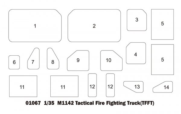 Trumpeter 01067 M1142 HEMTT TFFT (Tactical Fire Fighting Truck) 1/35