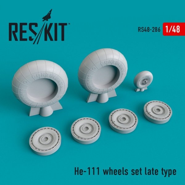 RESKIT RS48-0286 HE-111 WHEELS SET LATE TYPE 1/48