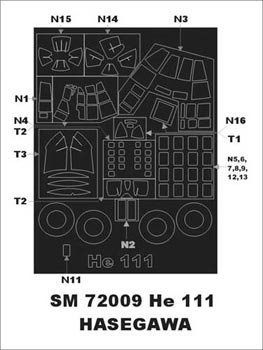 Montex SM72009 He 111 HASEGAWA