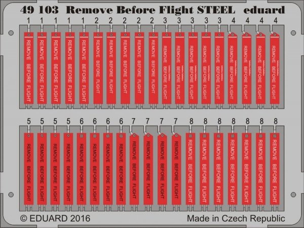 Eduard BIG49341 Remove before flight tags MIX 1/48