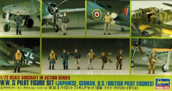 Hasegawa X72-8 WWII Pilot Figure Set (1:72)