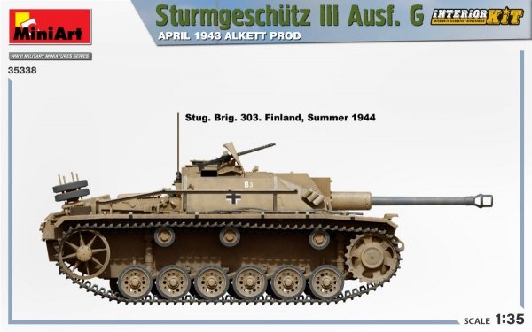 Mini Art 35338 Sturmgeschutz III Ausf. G APRIL 1943 ALKETT PROD. INTERIOR KIT 1/35